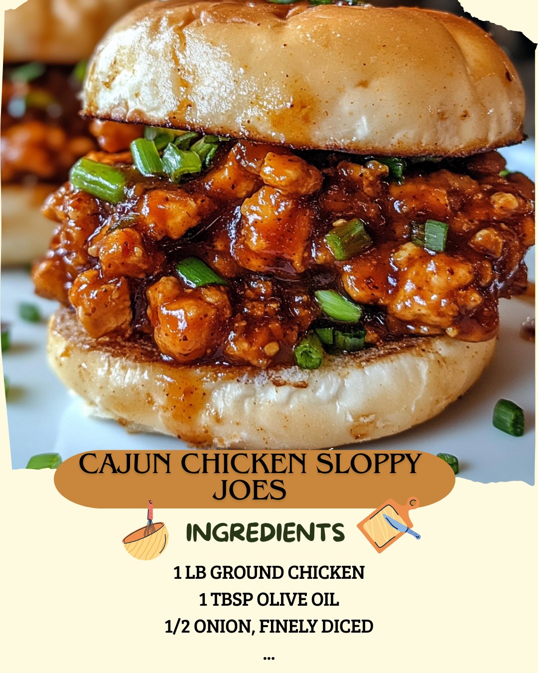 Cajun Chicken Sloppy Joes