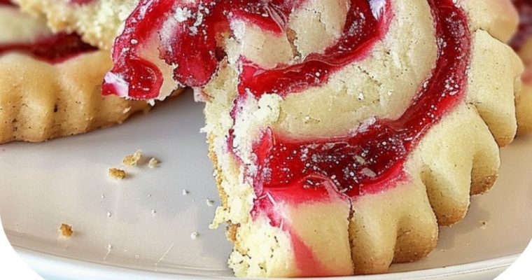 Irresistible Raspberry Swirl Shortbread Cookies