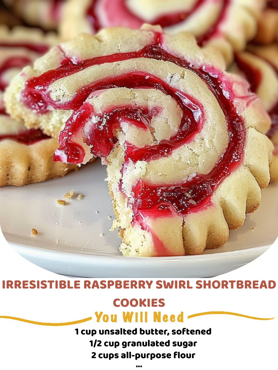 Irresistible Raspberry Swirl Shortbread Cookies