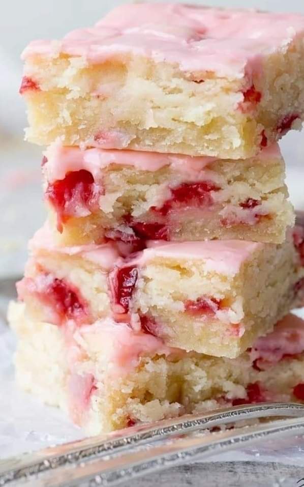 Strawberry Lemon Blondies