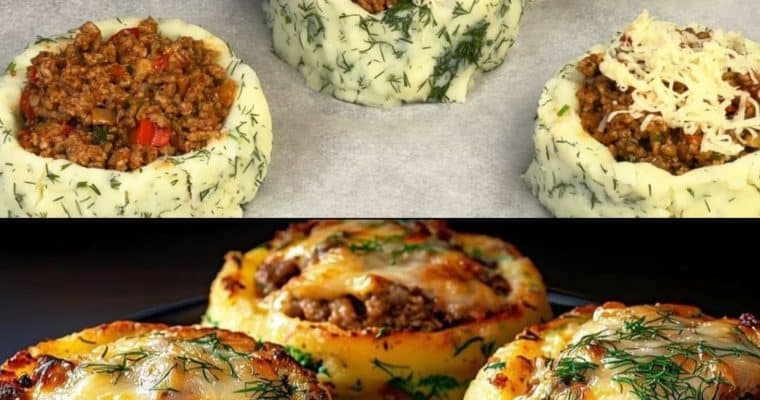 Stuffed Mashed Potato Nests