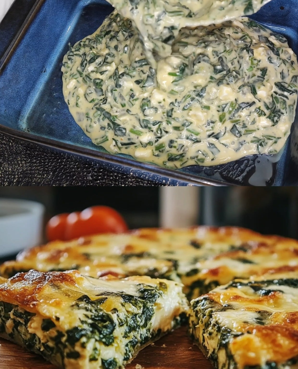 Spinach Cheese Feta Quiche