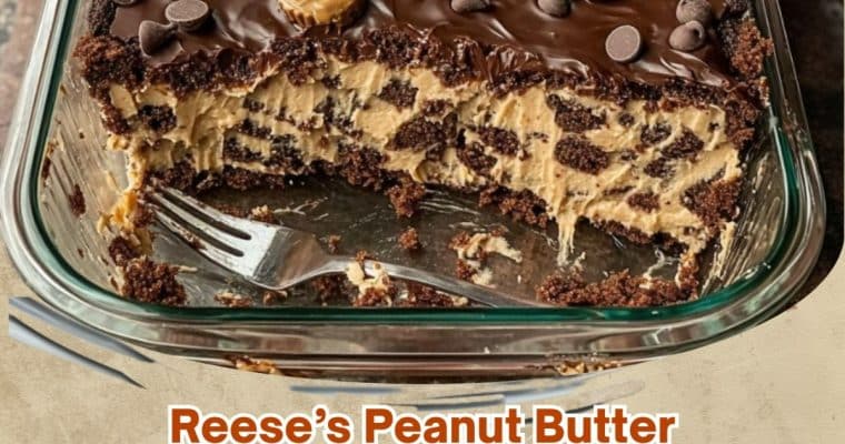 Reese’s Peanut Butter Earthquake Cake
