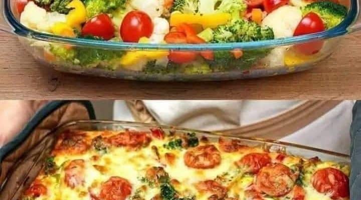 Cauliflower and Broccoli Veggie Casserole