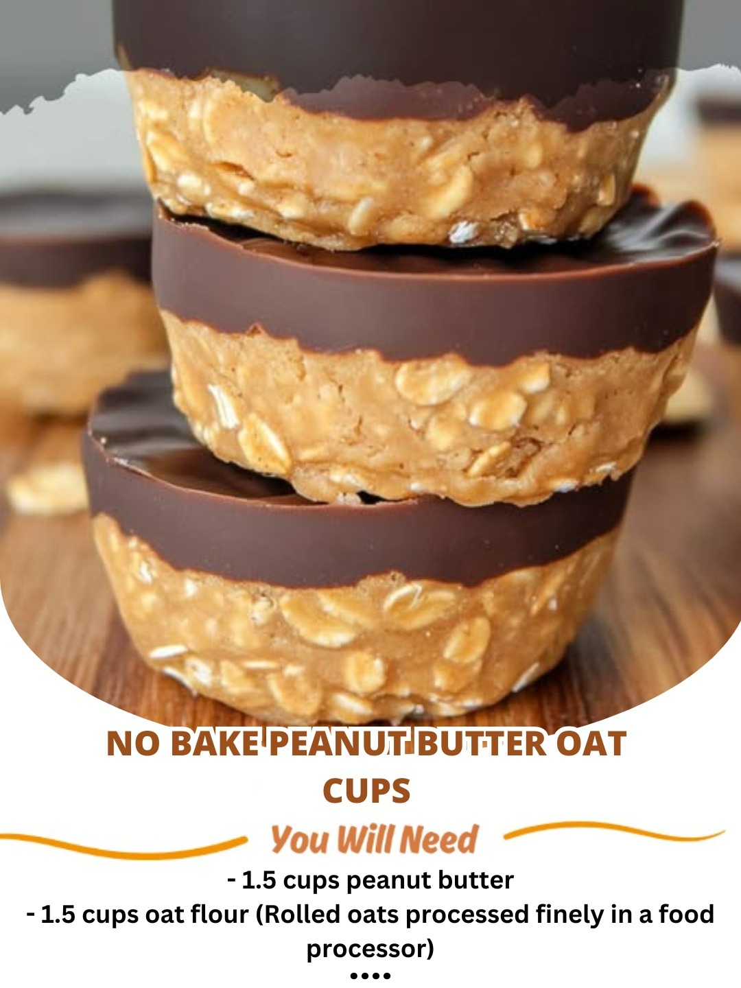 No Bake Peanut Butter Oat Cups