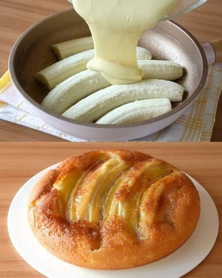 Caramelized Upside-Down Banana Cake