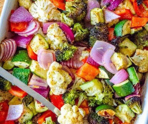 One-Pan Baked Rice & Vegetables