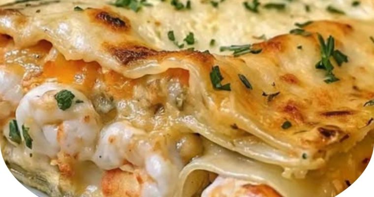 Garlic Butter Shrimp Scampi Lasagna