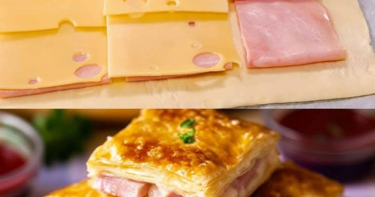 Ham and Cheese Puff Pastry Pockets