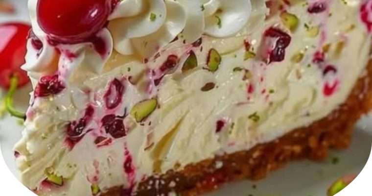 Luscious Lemon-Lime Cherry Pistachio Cheesecake