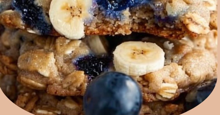 Banana Blueberry Breakfast Cookies