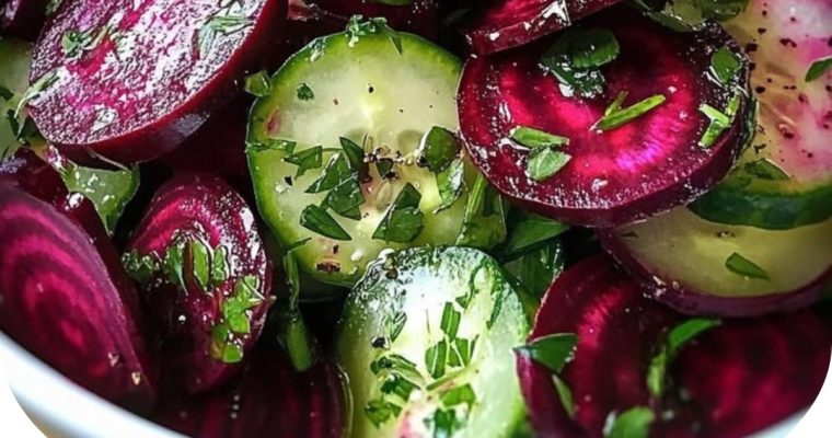 Crisp Cucumber and Beetroot Salad with Herb Dressing