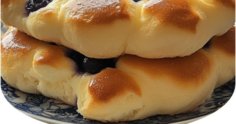 Blueberry Fluffy Cottage Cheese Cloud Bread