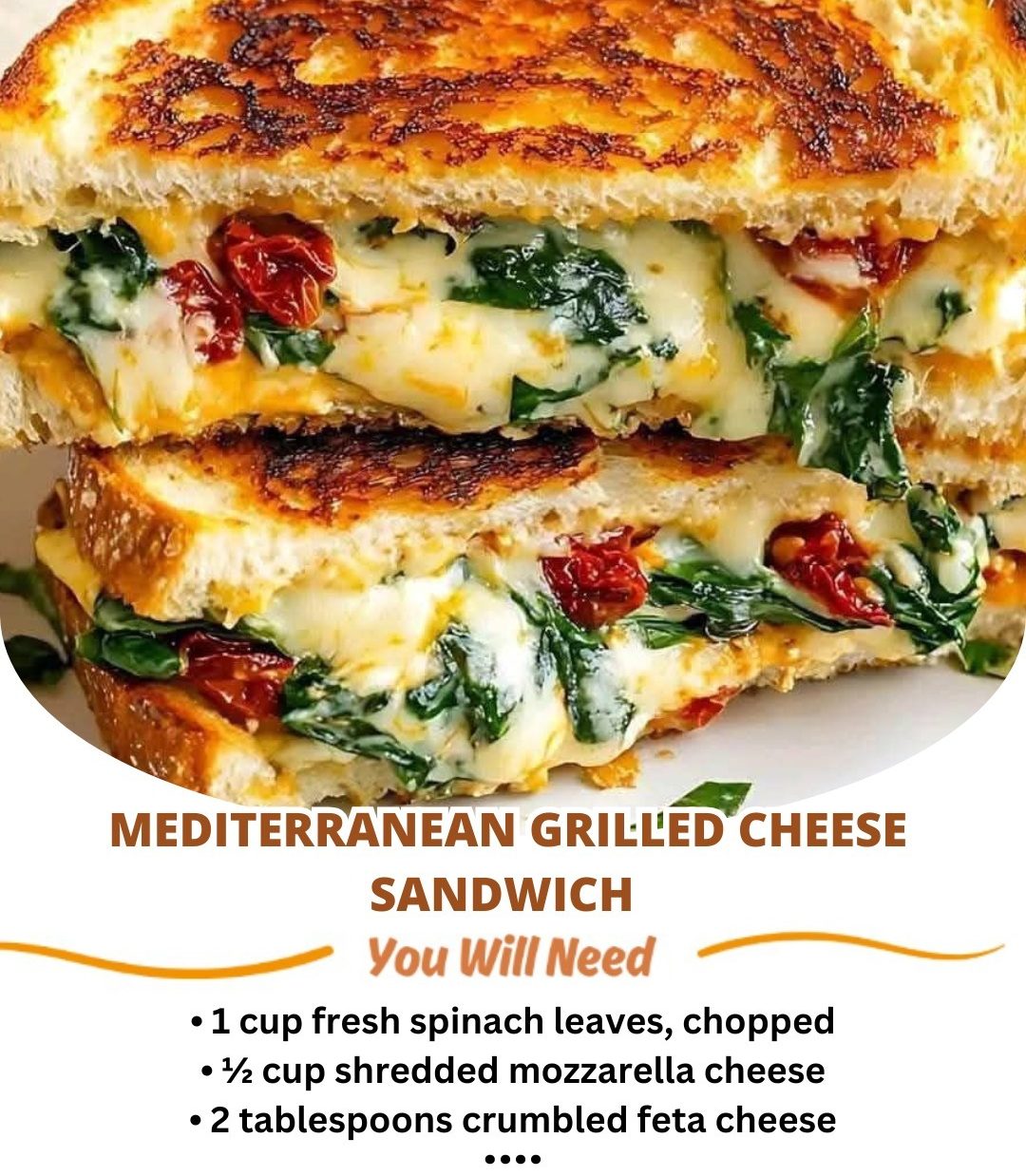 Mediterranean Grilled Cheese Sandwich