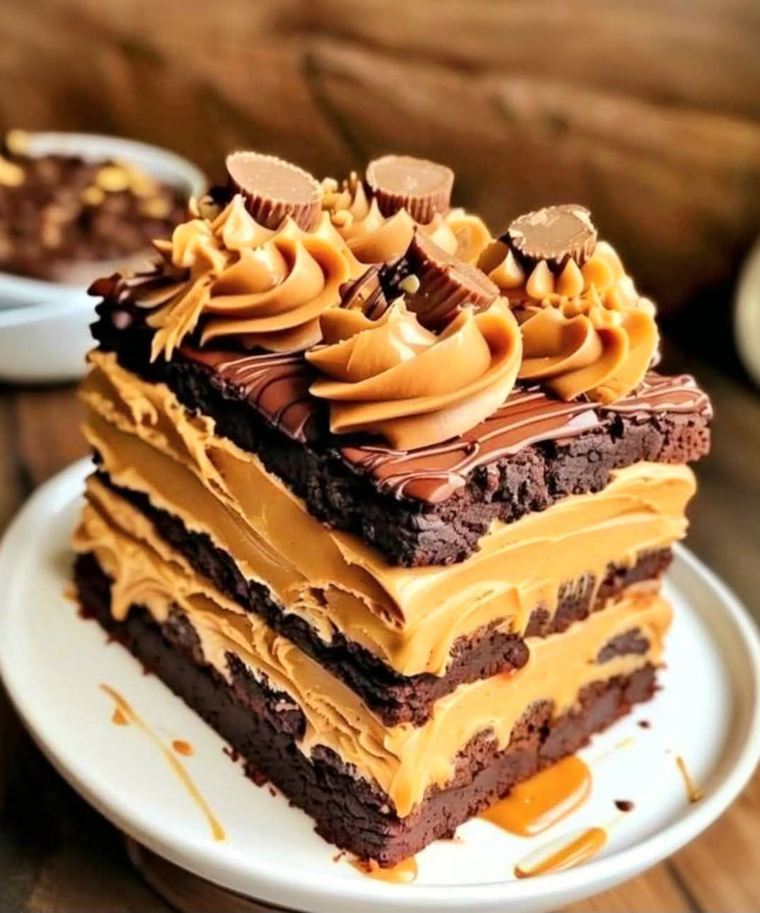 Peanut Butter Cookie Dough Brownie Layer Cake