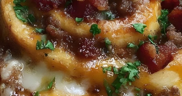 Garlic Butter Bacon Cheeseburger Rollups