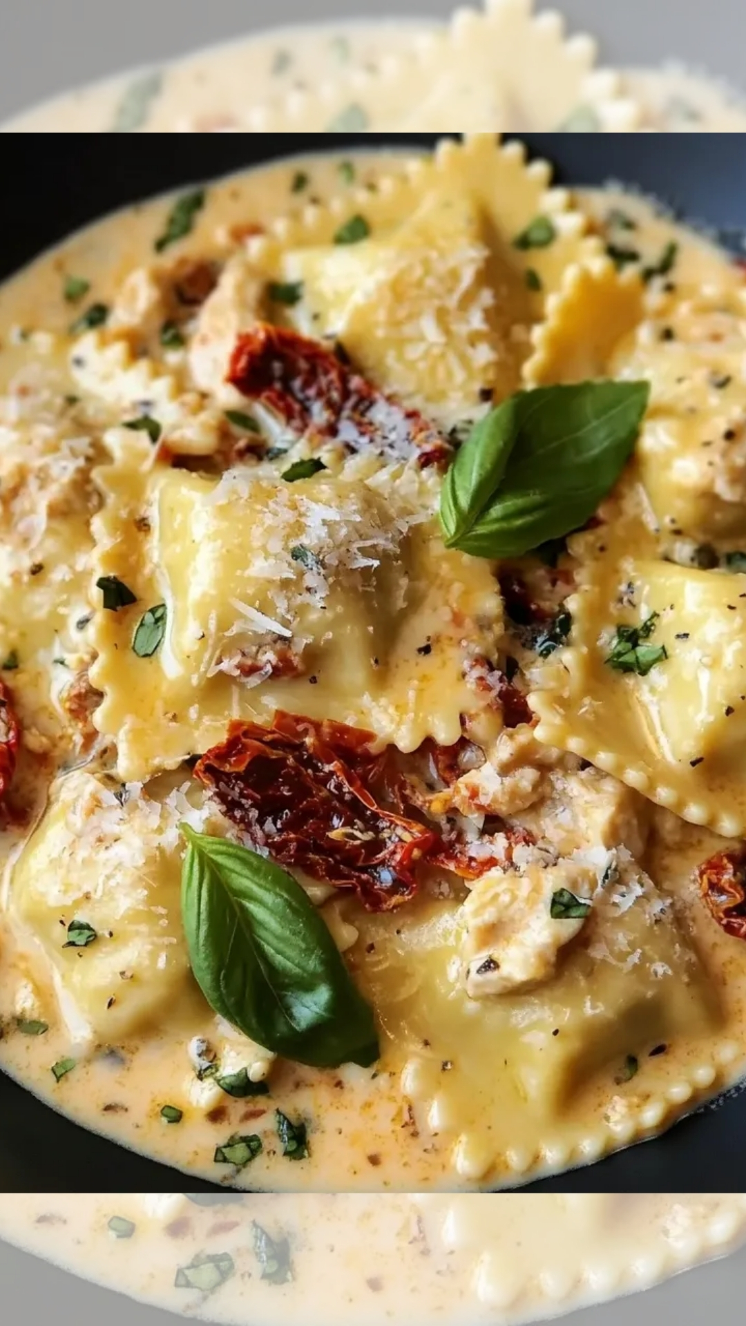 Creamy Sun-Dried Tomato Chicken Ravioli