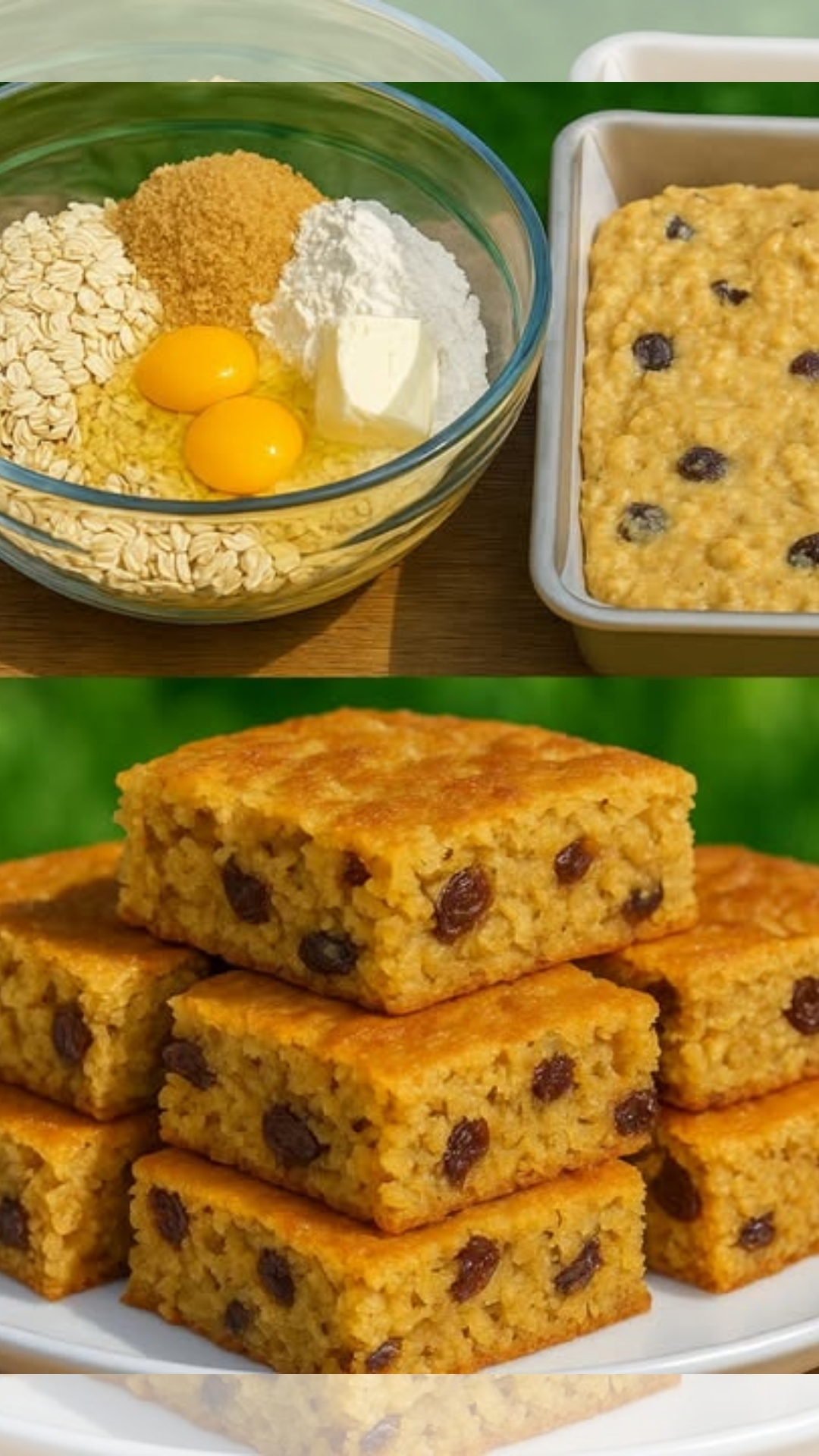 Oatmeal Raisin Cookie Bars