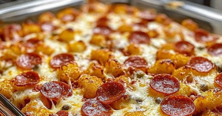 Tater Tot Pizza Casserole