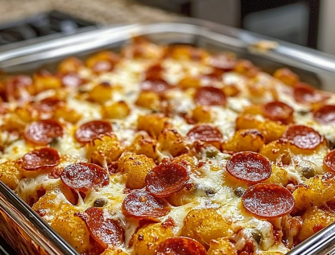 Tater Tot Pizza Casserole