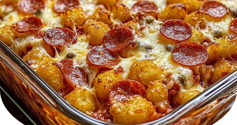 Tater Tot Pizza Casserole