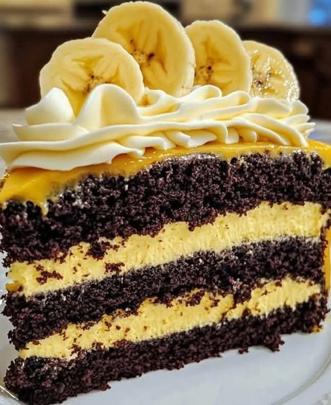 Double Chocolate Banana Layer Cake