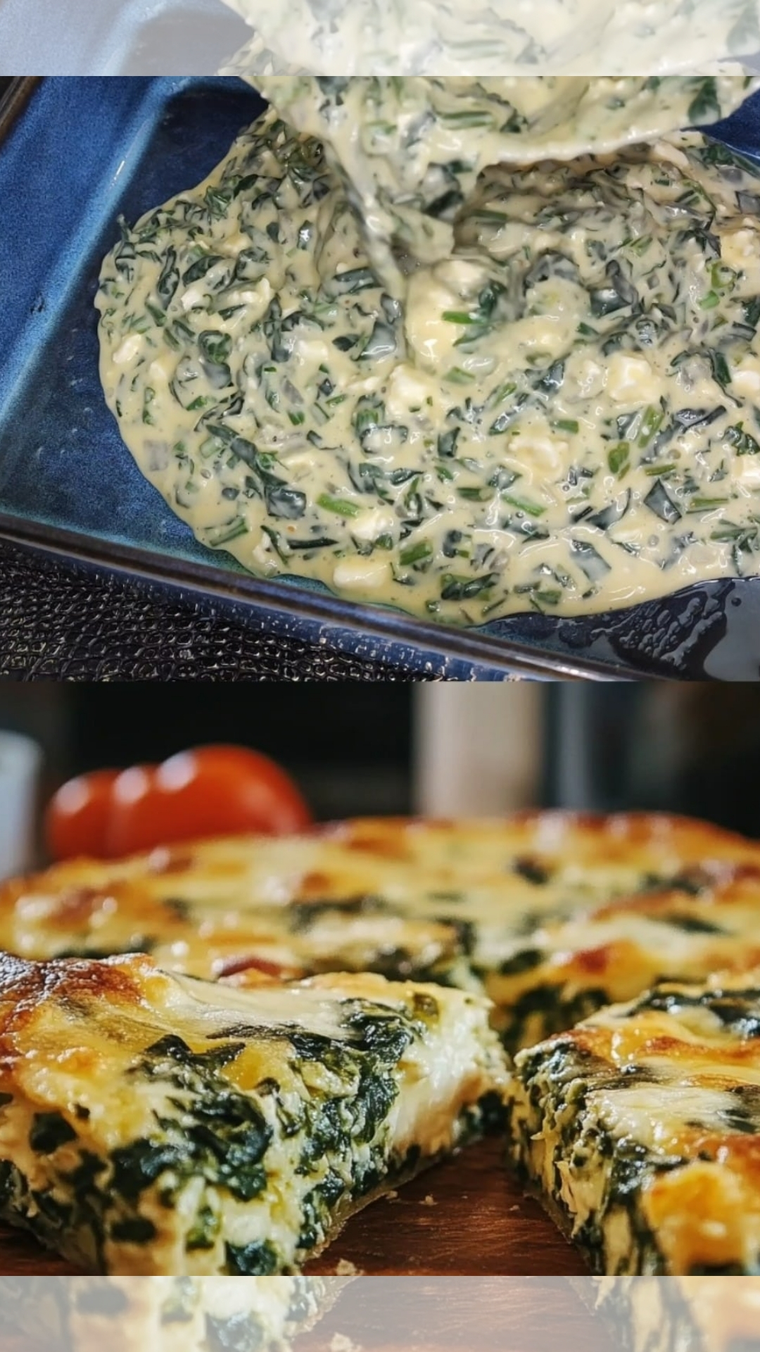 Spinach Cheese Feta Quiche