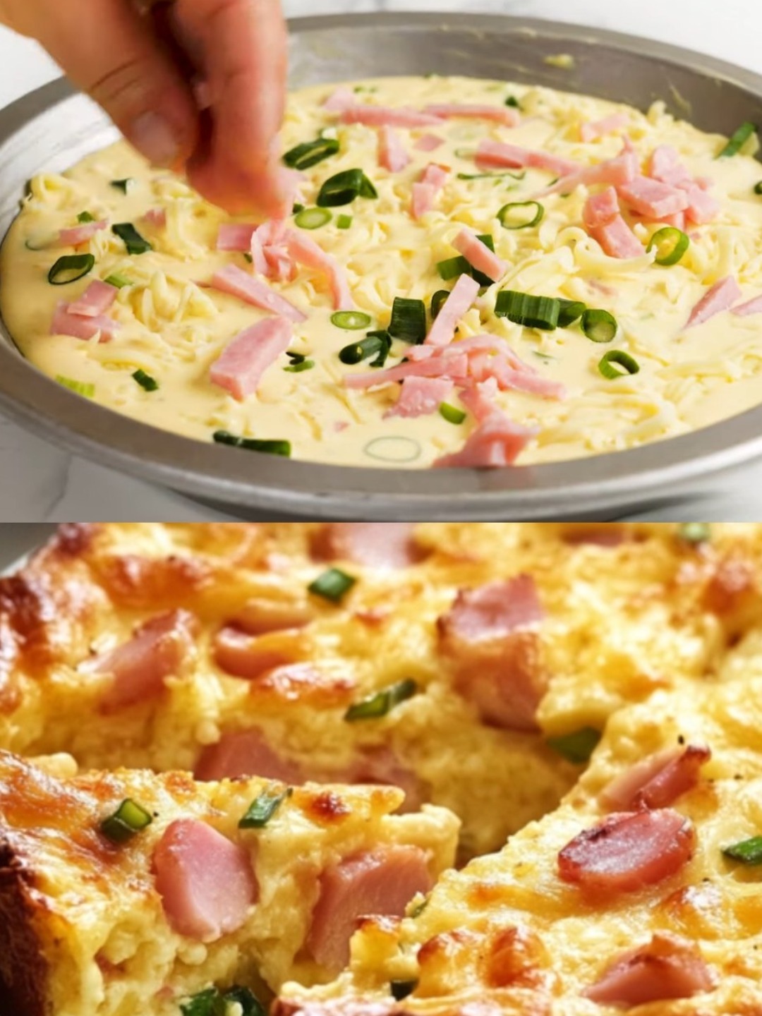 Ham and Cheese Crustless Quiche