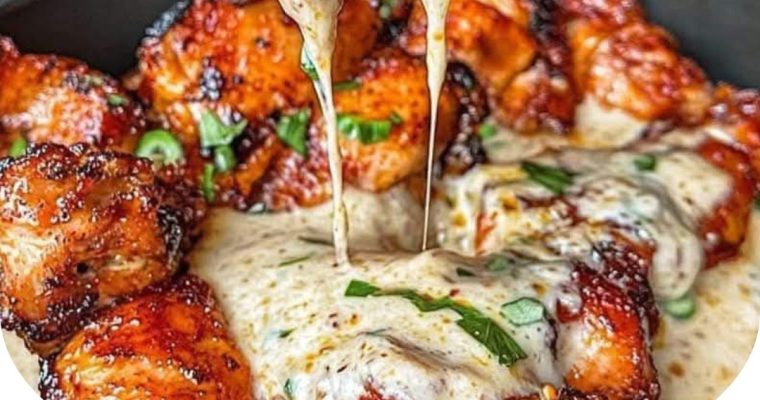 Grilled Chicken Bites with Creamy Garlic Sauce