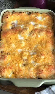 Sausage, Egg and Cream Cheese Hashbrown Casserole