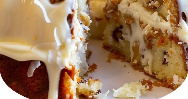 Italian Cream Pound Cake with Cream Cheese Glaze