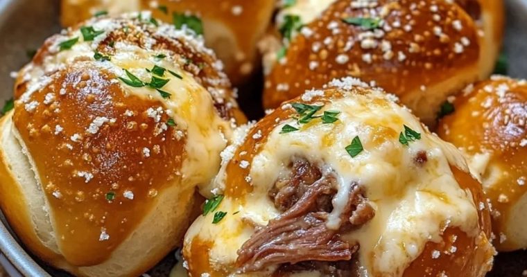 Smoked Brisket & Beer Cheese Pretzel Bombs