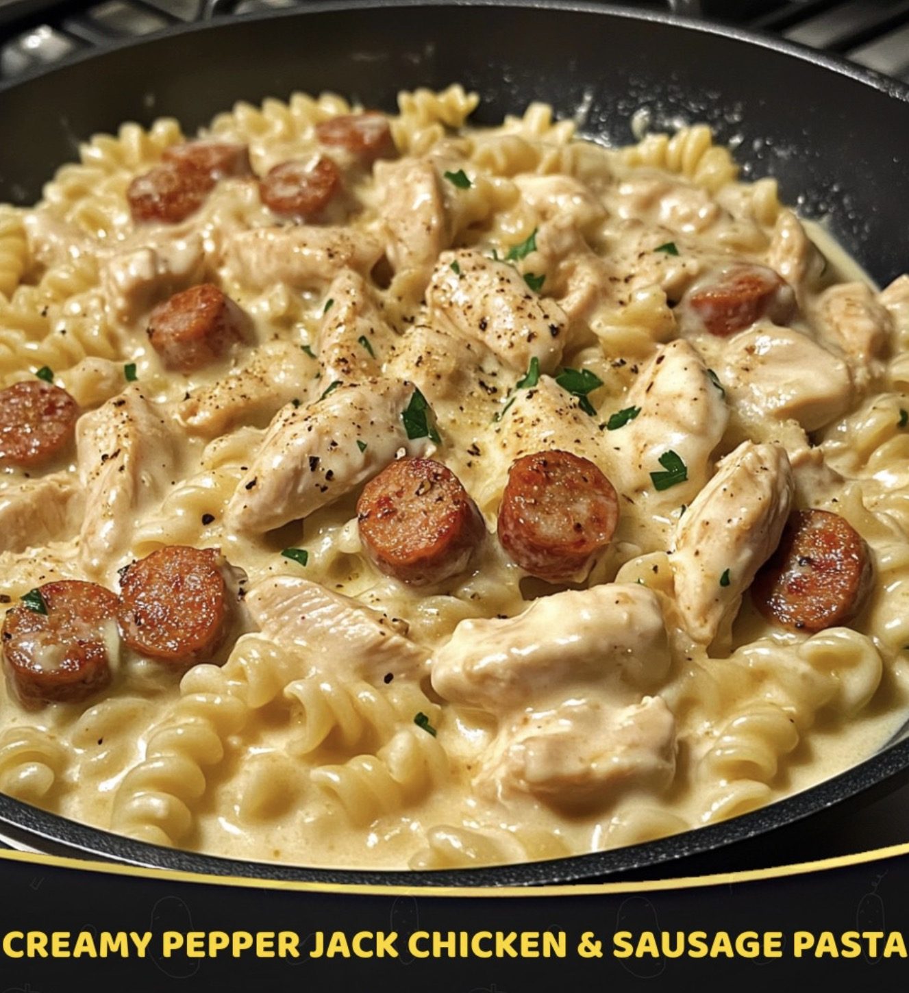 Creamy Pepper Jack Chicken & Sausage Pasta
