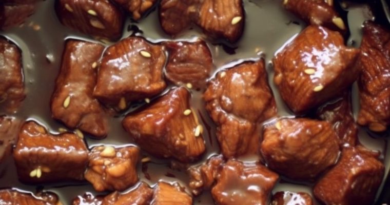 Slow Cooker Honey Garlic Steak Bites