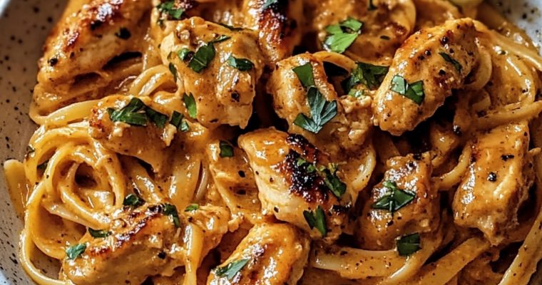 Creamy Cowboy Butter Chicken Linguine