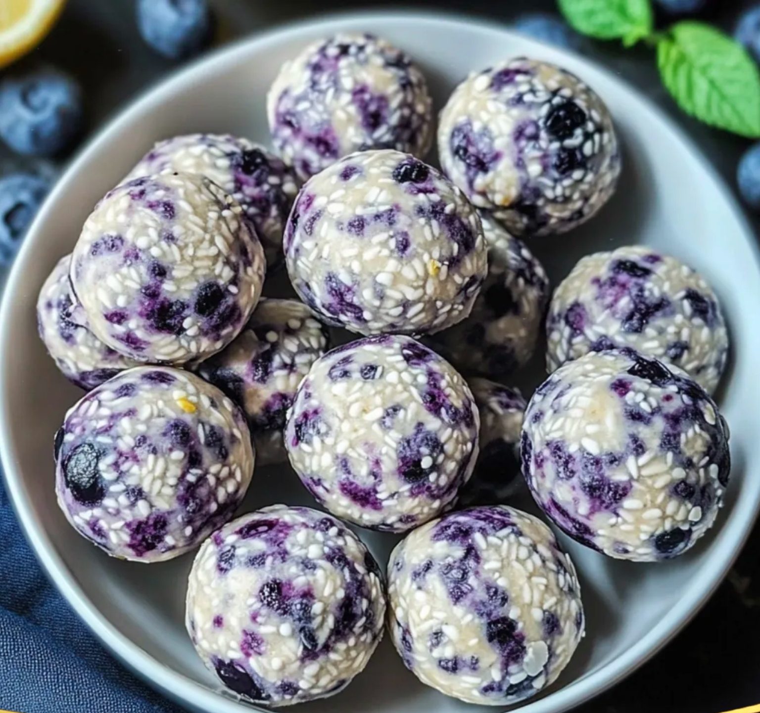 No-Bake Lemon Blueberry Bites