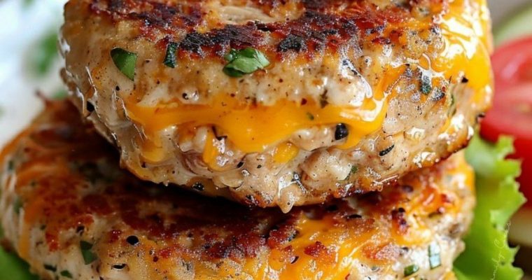 Ranch Cheddar Chicken Burgers
