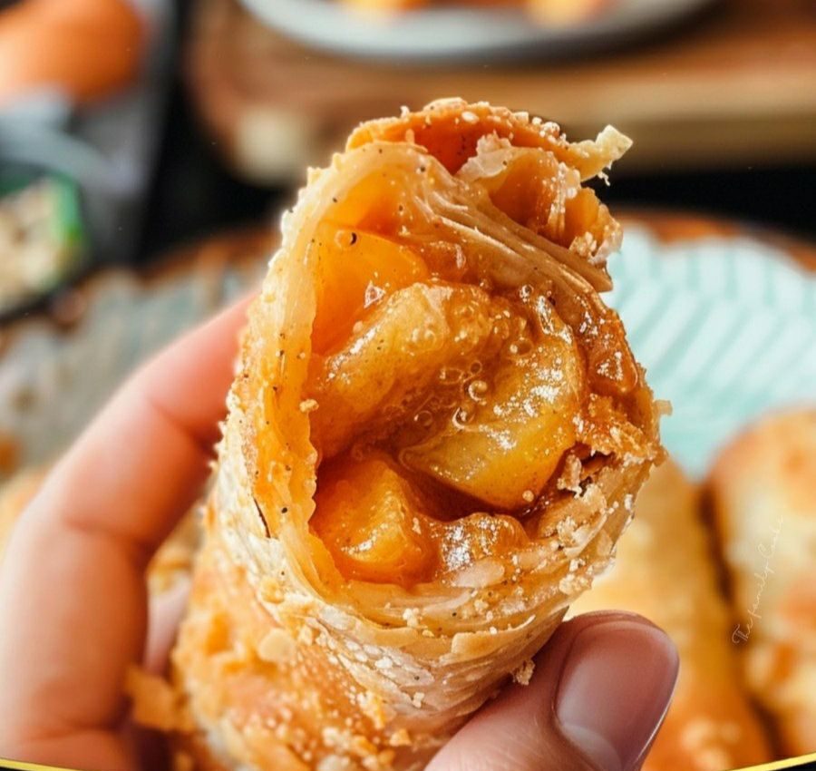 PEACH COBBLER EGG ROLLS