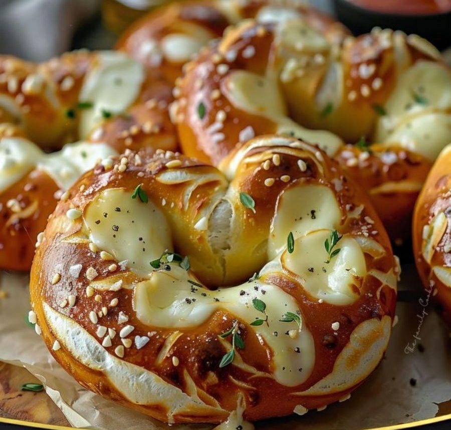 Mozzarella Stuffed Soft Pretzels
