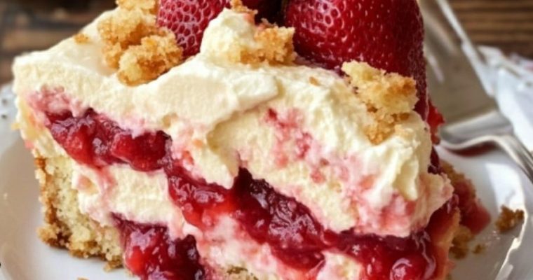 Strawberry Cheesecake Dump Cake