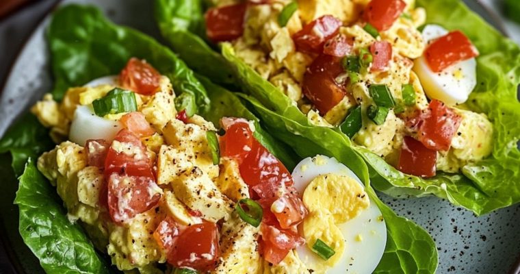 BLT Egg Salad Lettuce Wraps