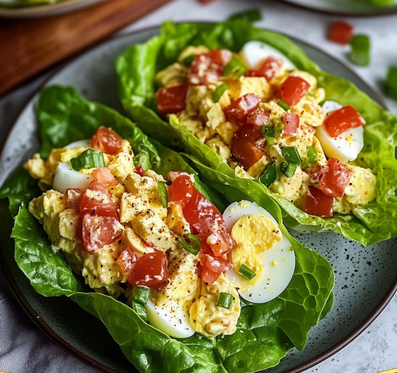 BLT Egg Salad Lettuce Wraps