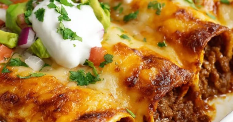 Cheesy Beef Enchiladas