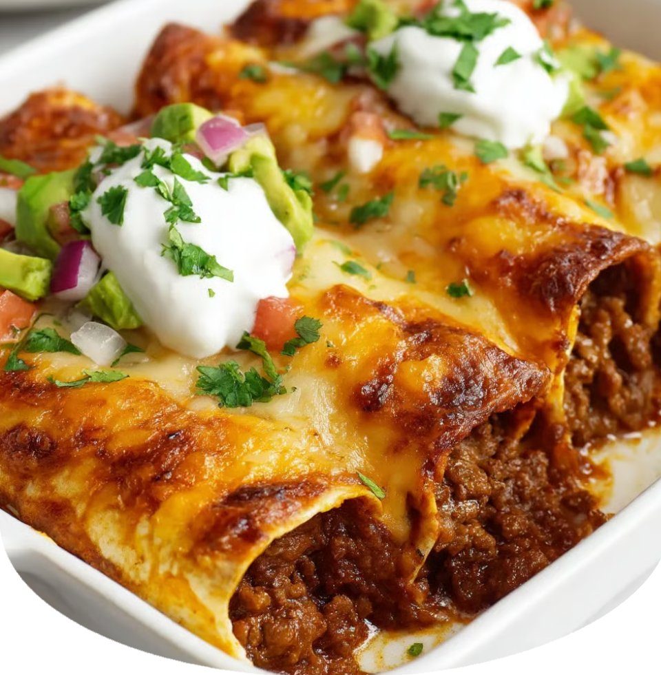 Cheesy Beef Enchiladas