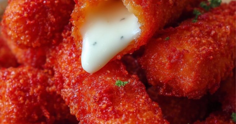 Hot Cheeto Mozzarella Sticks