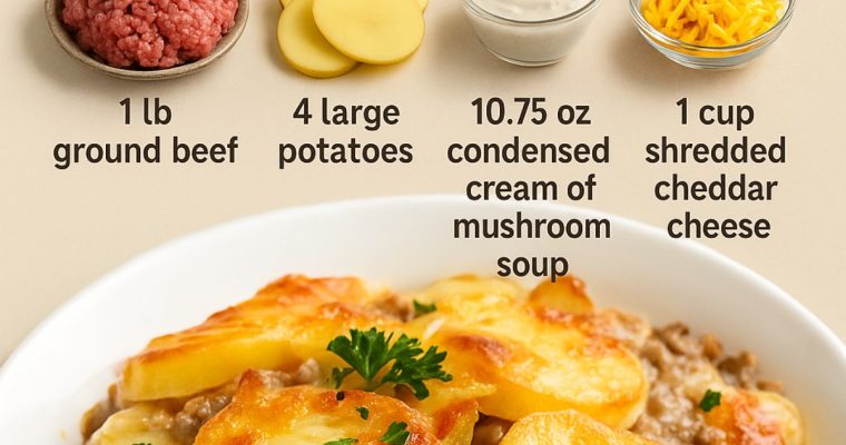 Easy 5-Ingredient Hamburger & Potato Casserole