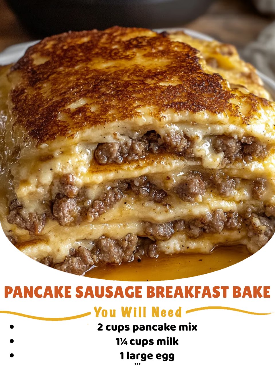 Pancake Sausage Breakfast Bake