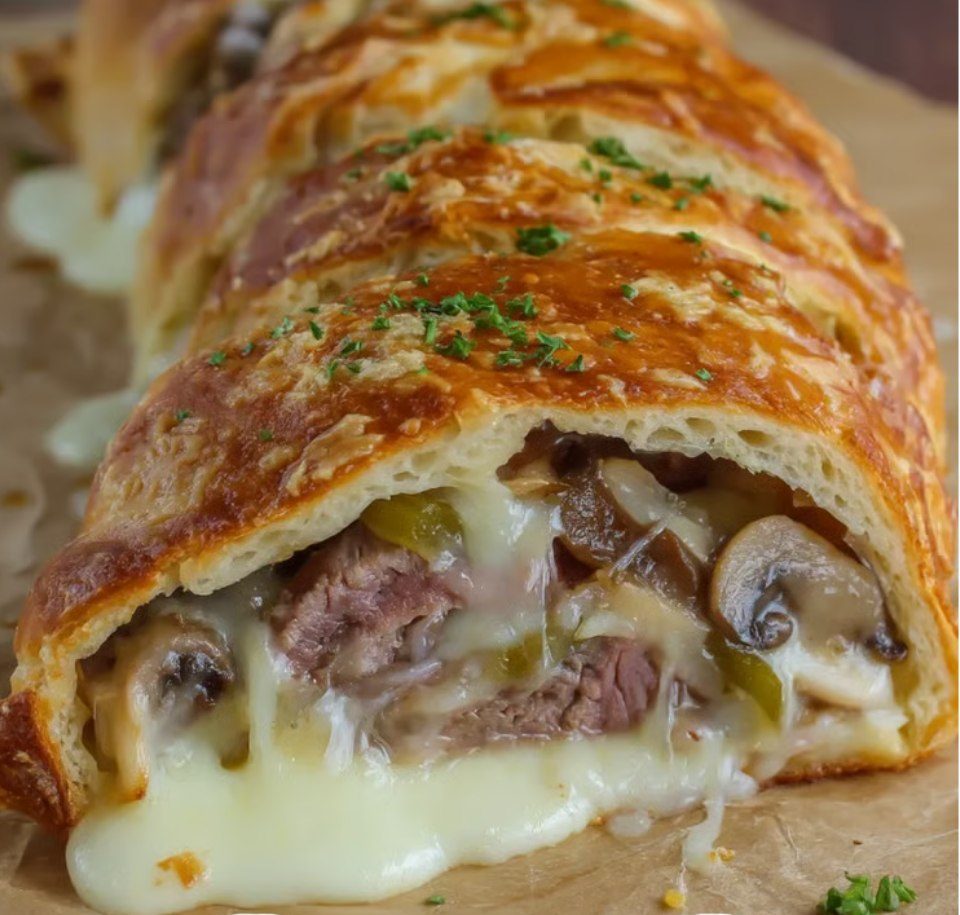 Philly Cheesesteak Stromboli