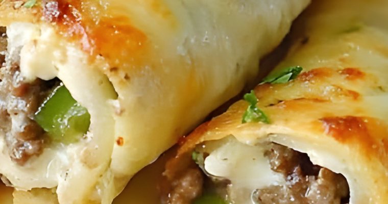 Keto Philly Cheesesteak Roll Ups