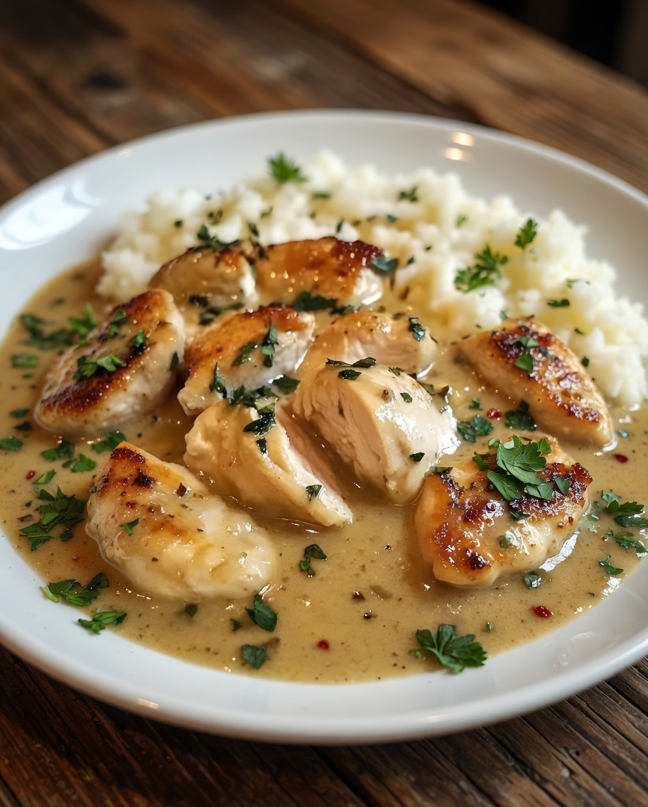 Slow Cooker Creamy Chicken & Gravy